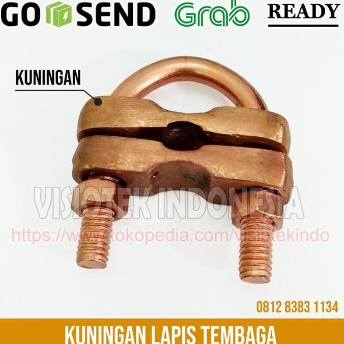 Jual Klem U Bolt 1 Hole Grounding Clamp Klem U Bolt Rod 1 Way