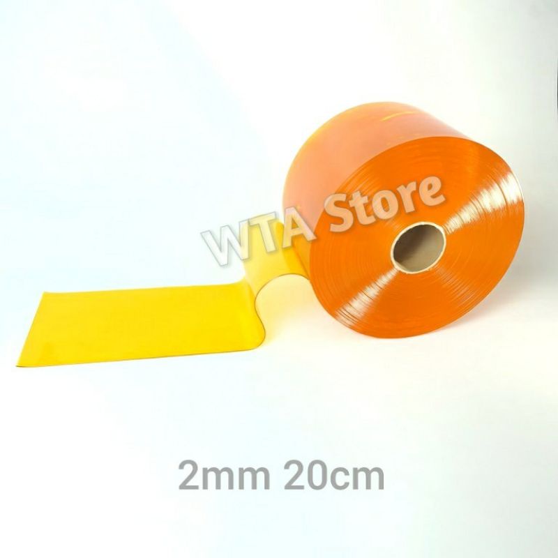 Jual TIRAI PVC STRIP CURTAIN TIRAI PLASTIK PVC Per Roll warna ORANGE ...