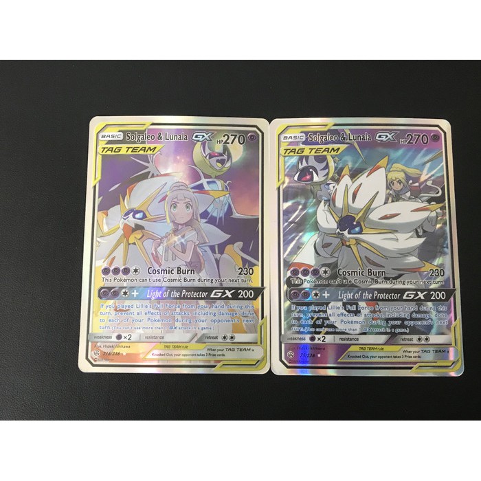 Jual Kartu Pokemon TCG Tag Team GX Solgaleo and Lunala Set 2pcs