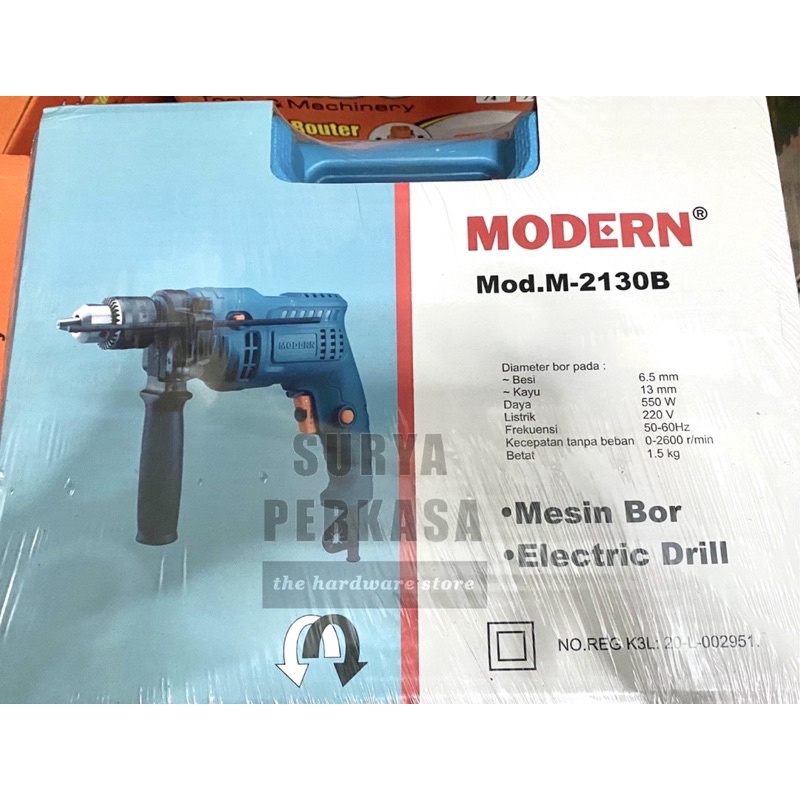 Jual Mesin Bor Tangan Kayu / Besi Modern B-2130B / B 2130 | Shopee ...