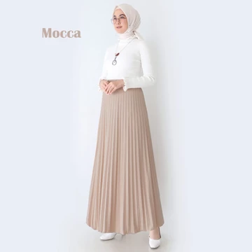 Rok Plisket Wanita Bahan Hyget Premium Lentur