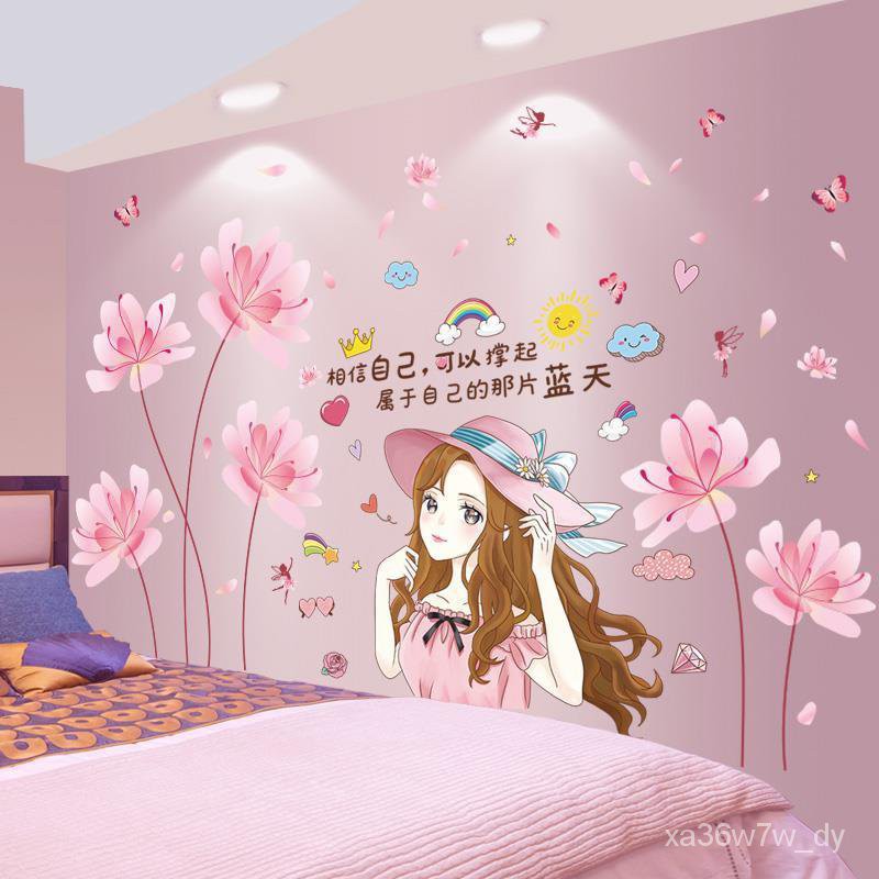 Jual Dekorasi Kamar Gadis Wallpaper Dinding Perekat Diri Kamar Tidur
