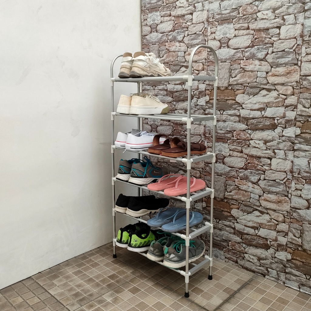 Jual RSA RAK SEPATU ALUMINIUM LEMARI SEPATU SUSUN SHOES RACK Knockdown ...
