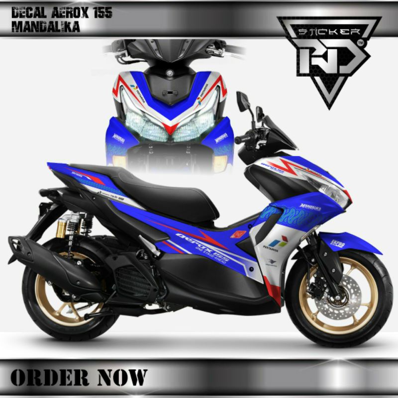 Jual decal sticker aerox 155 connected Mandalika | Shopee Indonesia