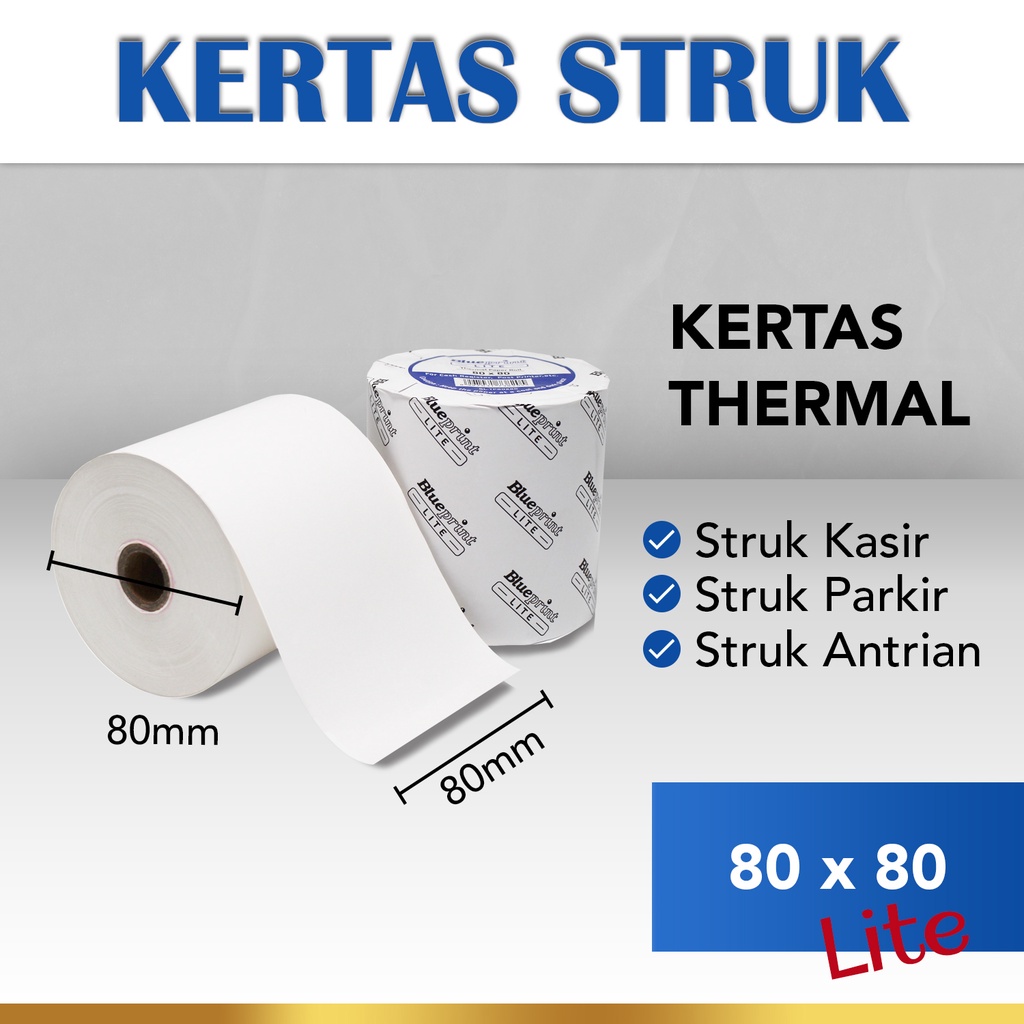 Jual Kertas Struk Thermal Edc Blueprint Lite X X Mm Rol Kertas Struk Kasir Termal