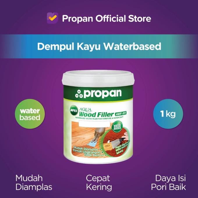 Jual Dempul Kayu Waterbased Propan Impra Aqua Wood Filler Sungkai 1kg Shopee Indonesia