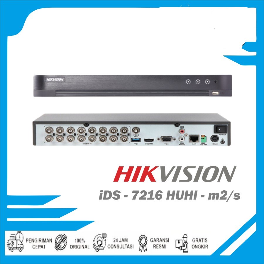 Jual DVR 16 Channel 5MP Accusense HIKVISION iDS-7216HUHI-M2/S | Shopee ...