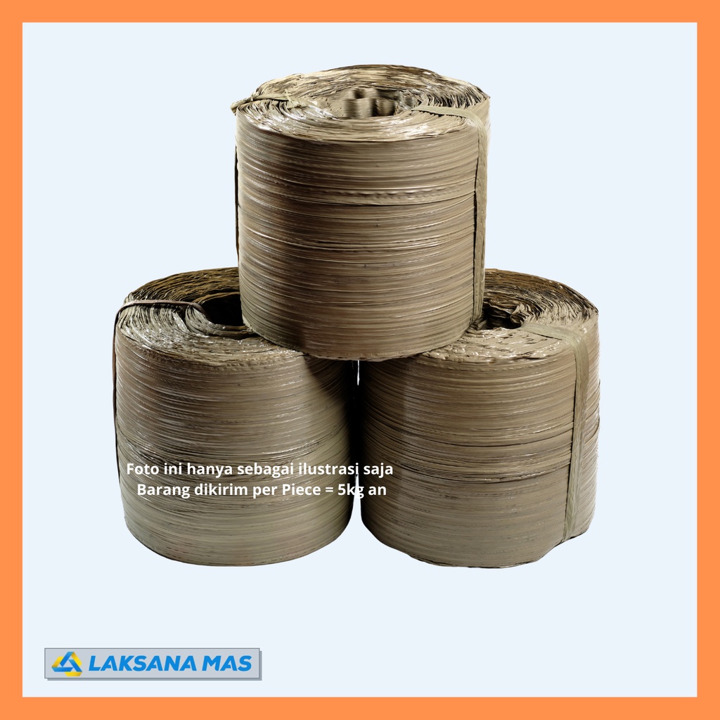 Jual Tali Plastik Laksanamas Abu/Natural Asli ±5KG | Tali Rafia Panjang ...