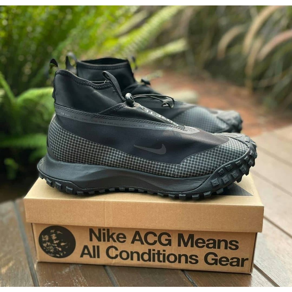 Jual Sepatu Nike ACG Mountain Fly Gore tex All Black Shopee Indonesia