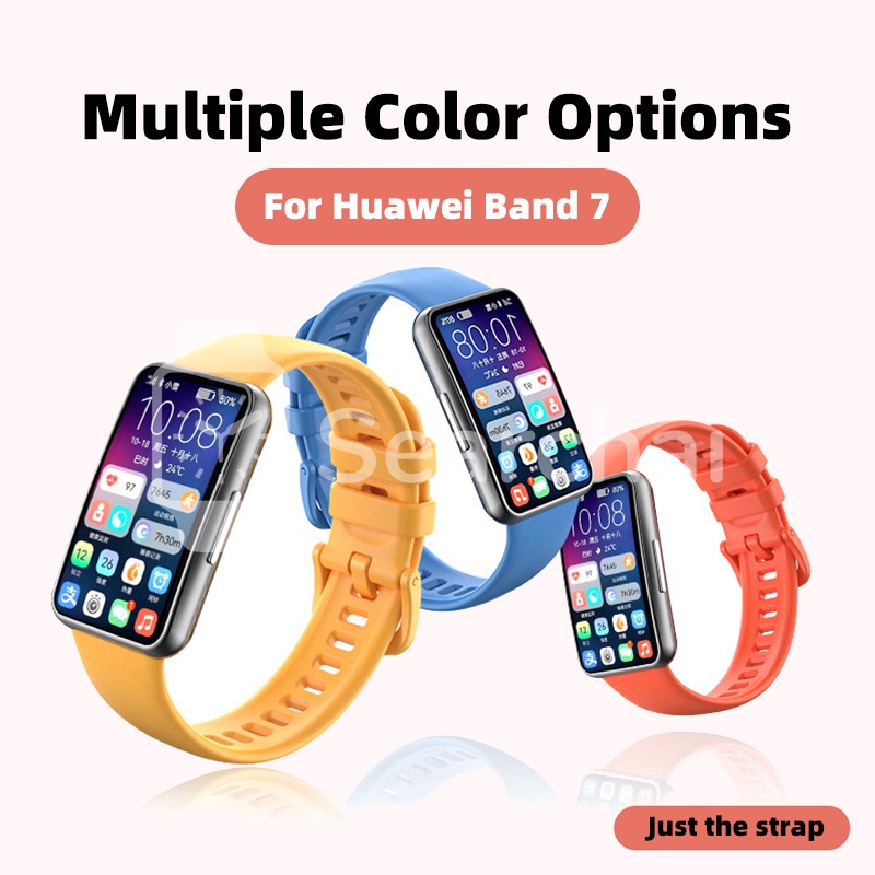 Silicone Strap for Huawei Band 7 Strap Accessories Smart Replacement  Watchband Wristband Correa Bracelet for Huawei Hornor Band 7 -Olive