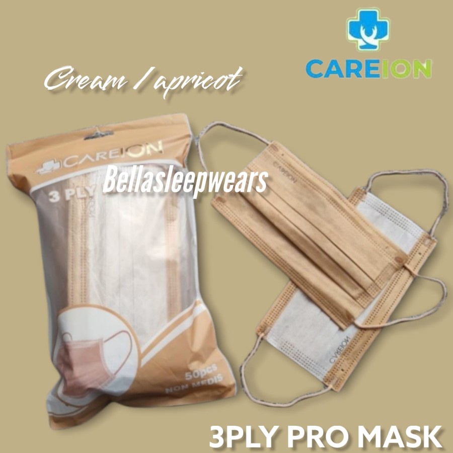 Jual BELLA = CAREION NECARE 3PLY PRO MASK - MASKER EARLOOP KEMENKES ...