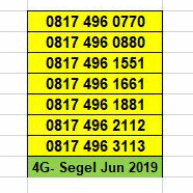 Jual Kartu Perdana XL Axiata 11 Digit Angka Nomor Nomer Cantik 4G LTE