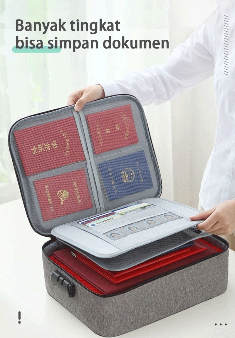 Jual Tas Dokumen Travel Bag Documents Storage Box With Safety