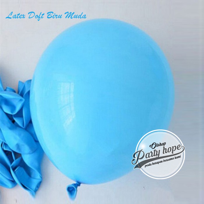 Jual Balon Doft Biru Muda / Balon Doff / Balon Warna Biru Langit