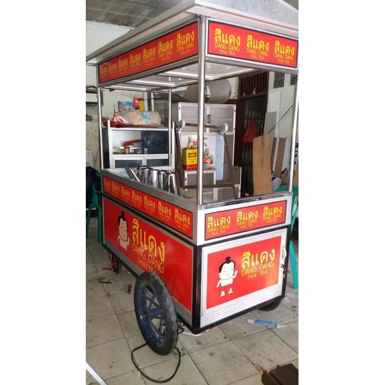 Jual Gerobak Thai Tea Gerobak Stainless Gerobak Alumunium Thai Tea Booth Shopee Indonesia