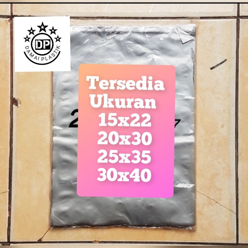 Jual Plastik Packing Olshop Silver 15x22 20x30 25x35 30x40 Tanpa Pond Shopee Indonesia 3155