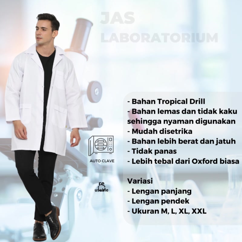 Jual BYRGIR Jas Lab APD Baju Laboratorium Lengan Pendek Baju RS Praktek ...
