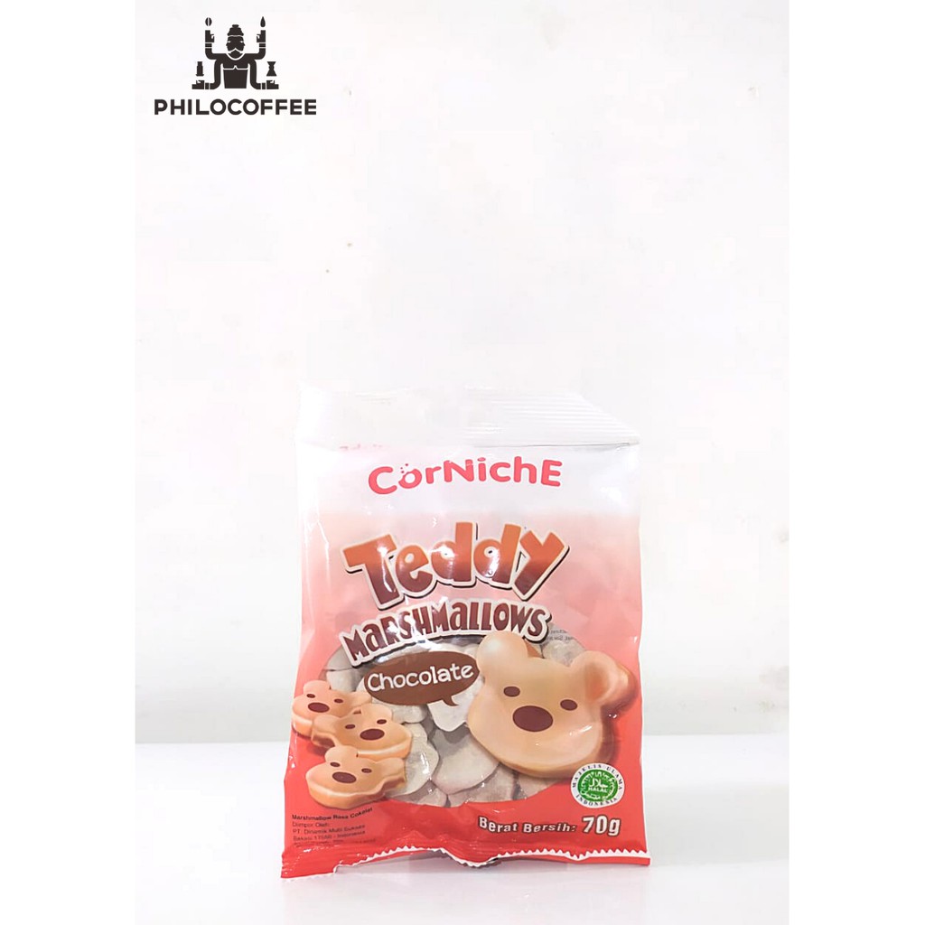 Jual Corniche Chocolate Teddy Marshmallow 70gr (Halal MUI) Shopee