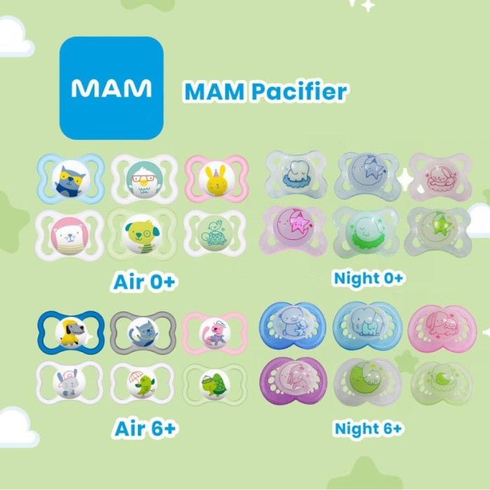 Jual MAM PACIFIER 0+ & 6+/ MAM PACIFIER NIGHT 0+/ MAM PACIFIER ORIGINAL ...