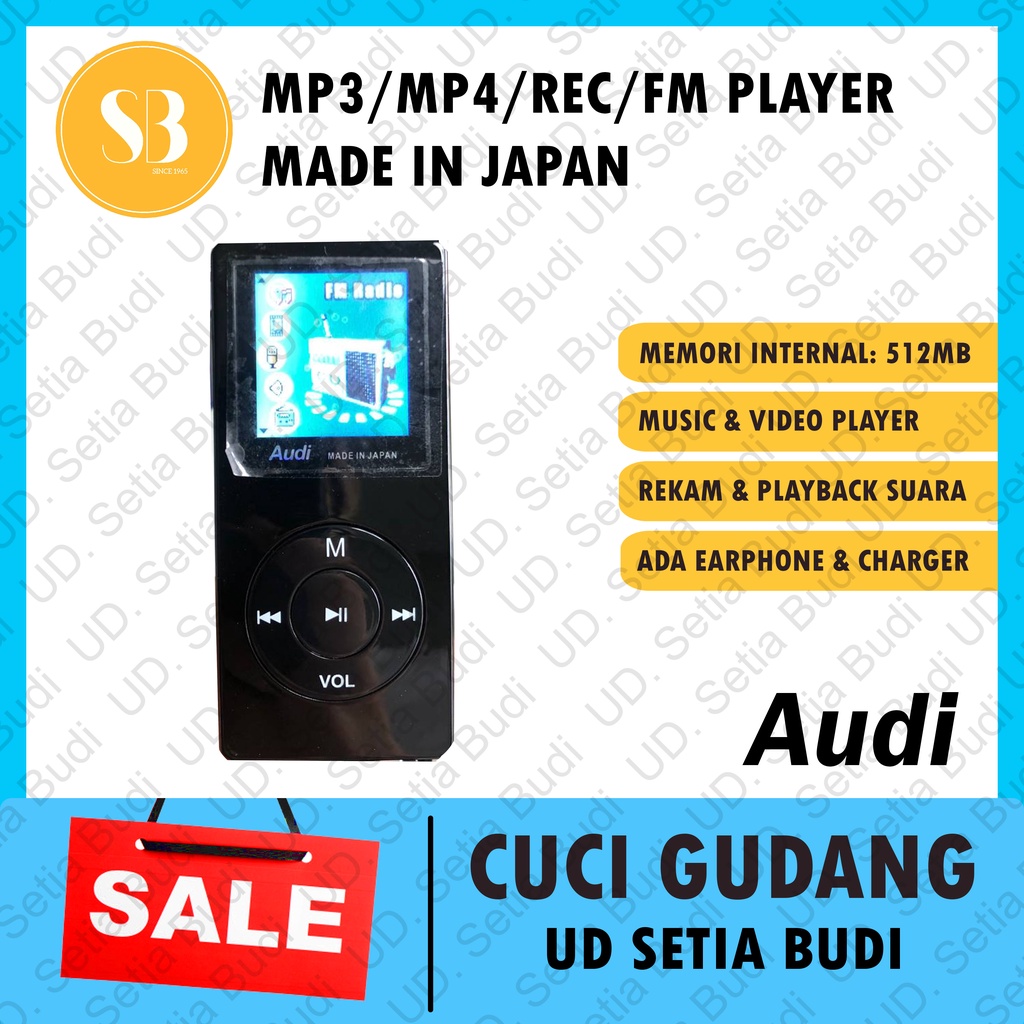 Jual Made in Japan 512MB MP3 MP4 Perekam Suara FM Radio Player Audi ...