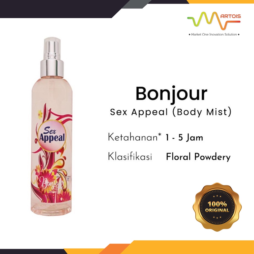 Jual Parfum Original Bonjour Sex Appeal Body Mist 250ml Shopee