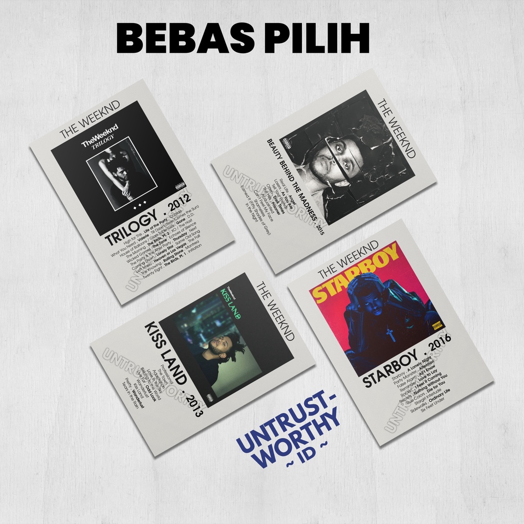 Jual Poster The Weeknd Album Ukuran A5 (4-7pcs) | Shopee Indonesia