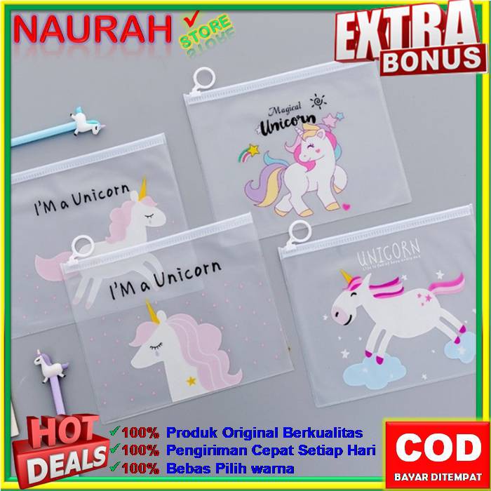 Unicorn Transparent Pouch Under 100 Multicolor Transparent Unicorn