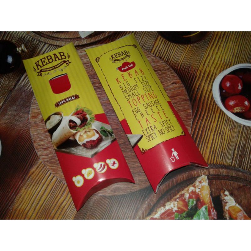 Jual Dus Packing Kebab Full Color Isi 100 BahanTebal | Shopee Indonesia
