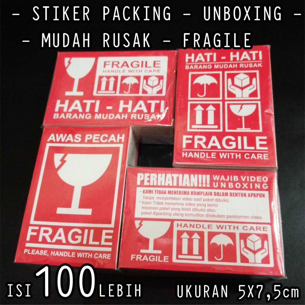 Jual Stiker Label Pengiriman Stiker Fragile Stiker Packing Best