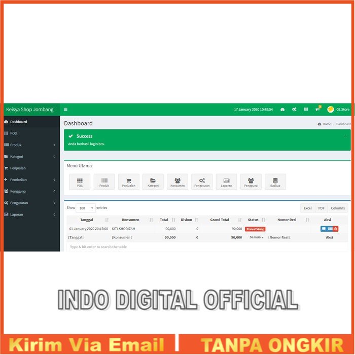 Jual Aplikasi penjualan - Point Of Sale Berbasis Web Posgreen INDO ...