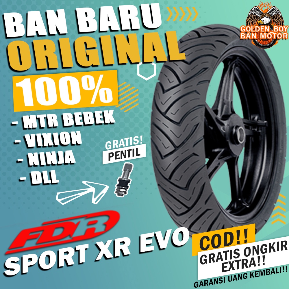 Jual ban motor tubles fdr sport xr evo ring 17 tubles sepasang paket ...