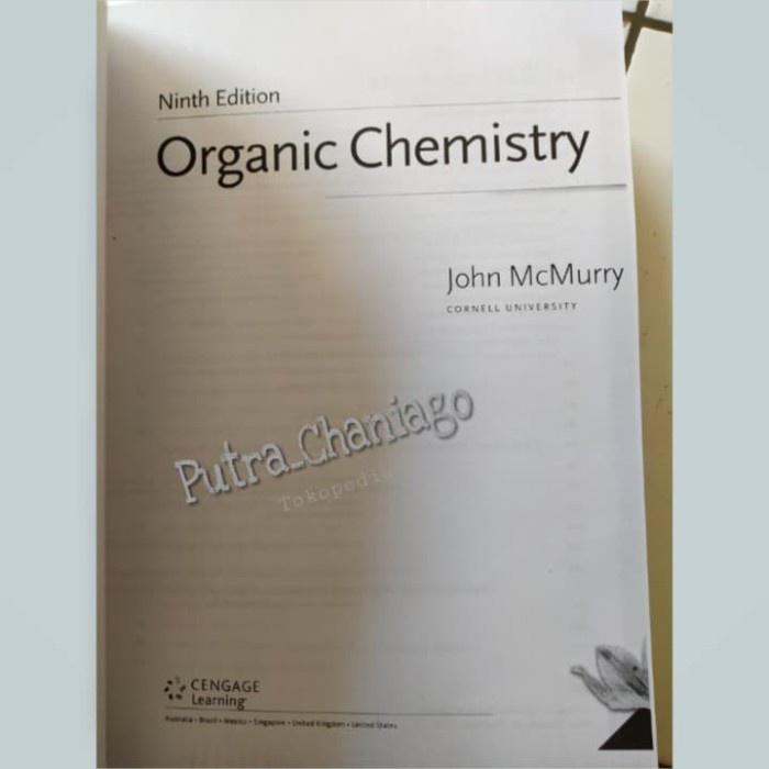 Jual Organic Chemistry 9Th Ninth Edition By Mcmurry 9 ( Buku Cetak ...