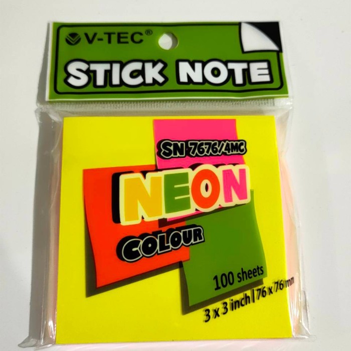 Jual V-TEC STICKY NOTES SN-7676/4MC | Shopee Indonesia