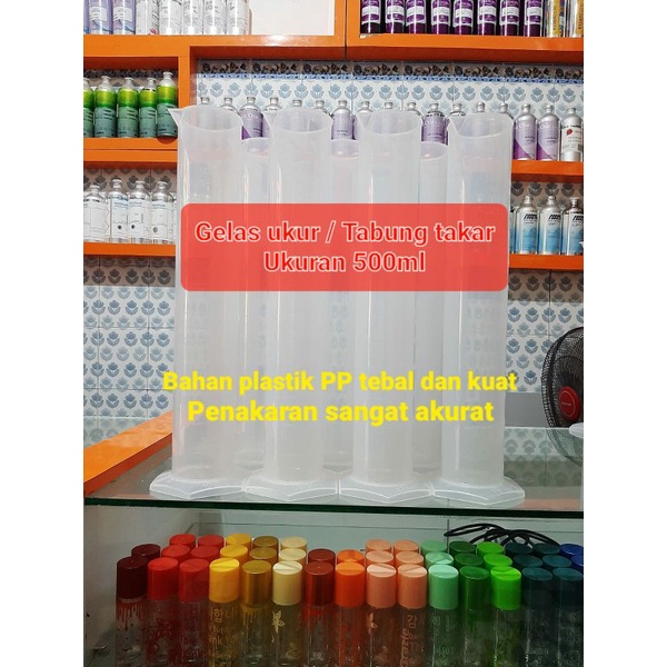 Jual Gelas Ukur Plastik 500ml Gelas Takar Tabung Ukur Tabung Takar Cylinder Measuring Lab Gelas 5889