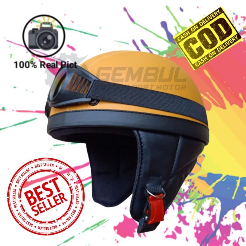 Jual helm retro murah helm cowok helm bogo cewek helm chips promo