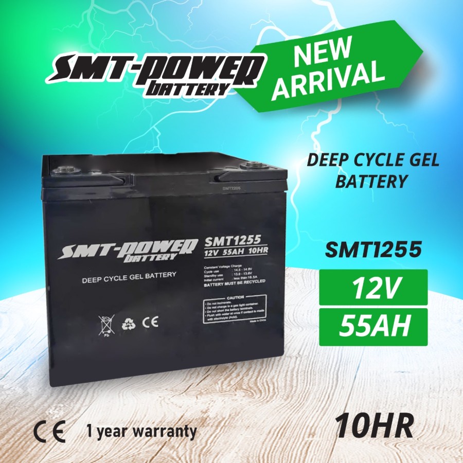 Jual DEEP CYCLE GEL BATTERY SMT 12V 55AH/BATTERY SOLAR PANEL/AKI KERING ...