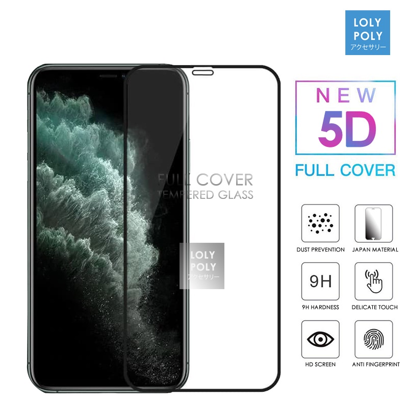 Jual LOLYPOLY Full Cover Tempered Glass iP 11 JAPAN Quality 5D | Shopee ...