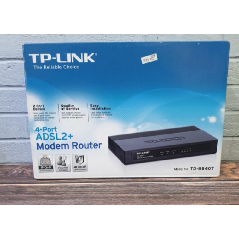 Jual Tp Link Td 8840t 4 Port Adsl 2 Modem Router Shopee Indonesia