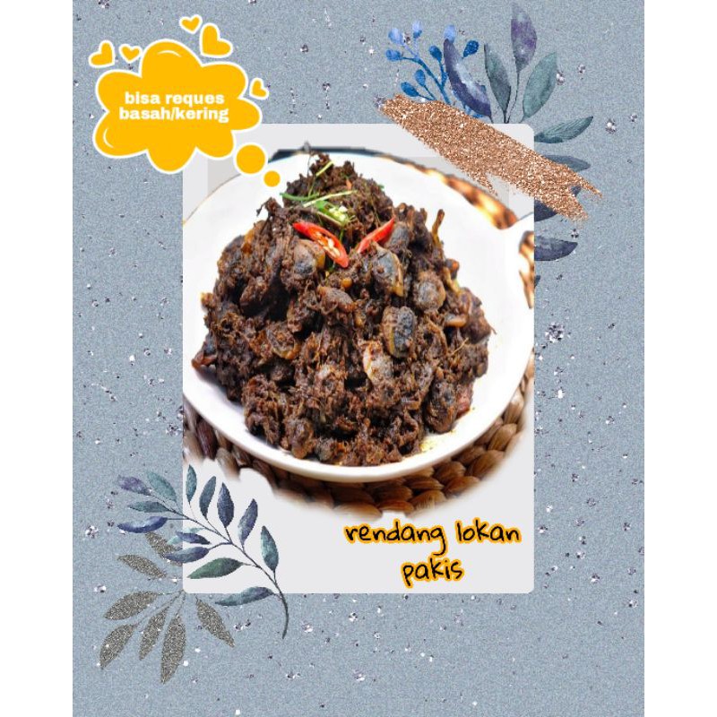 Jual Rendang Lokan Pakis Khas Minang Shopee Indonesia