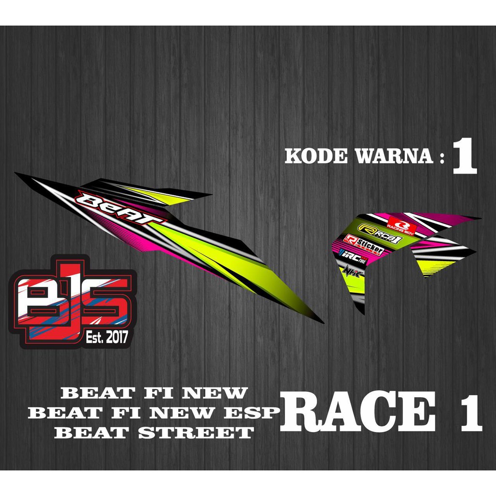 Jual [COD] Stiker Sticker Striping Beat fi New Beat fi New esp race 1 ...