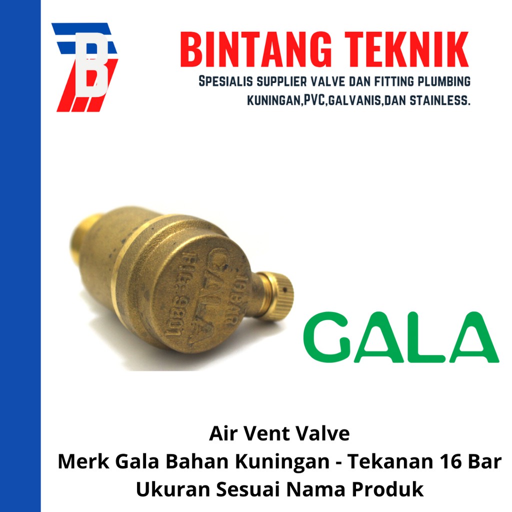 Jual Air Vent Valve 1/2" inch Kuningan Merk Gala Shopee Indonesia