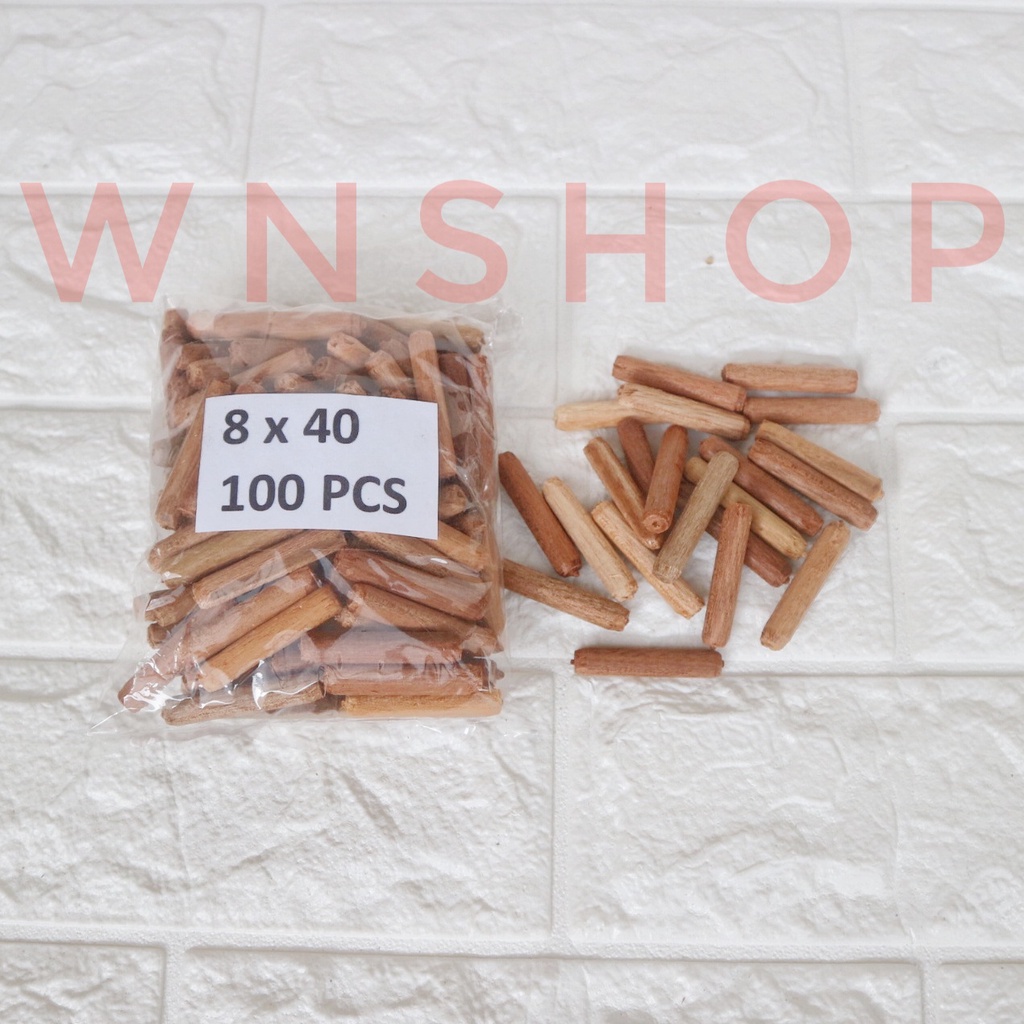 Jual Kayu Dowel Ulir 8x40 isi 100 pcs - Dowel Pin Woodworking | Shopee ...