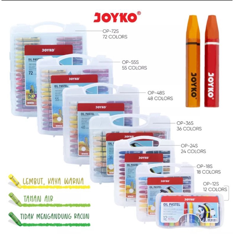 Jual Crayon Joyko Murah / Krayon Joyko set / Oil Pastel Joyko | Shopee ...