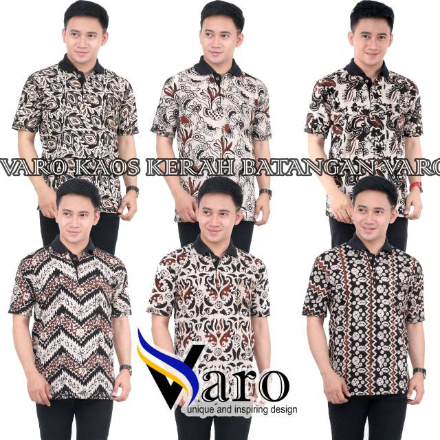 Jual Kaos Polo Batik Cap Asli Pekalongan Kaos Kerah Batik Kaos