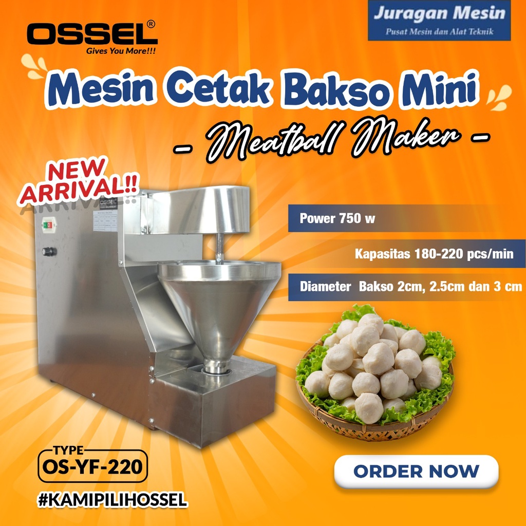 Jual Bergaransi Mesin Cetak Bakso Otomatis Ossel Pencetak Bakso Mini