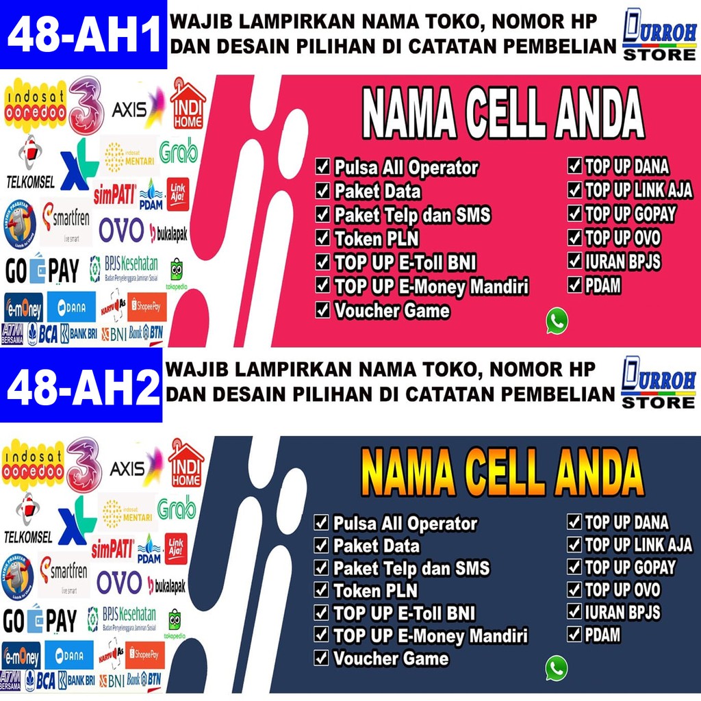 Jual Spanduk / Banner Konter Cell / Celluler Desain 48 | Shopee Indonesia