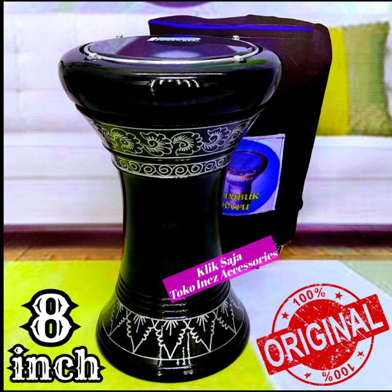 Jual Dumbuk Atau Darbuka Kayu 8 inch Hitam Kombinasi Power Beat Hitam ...