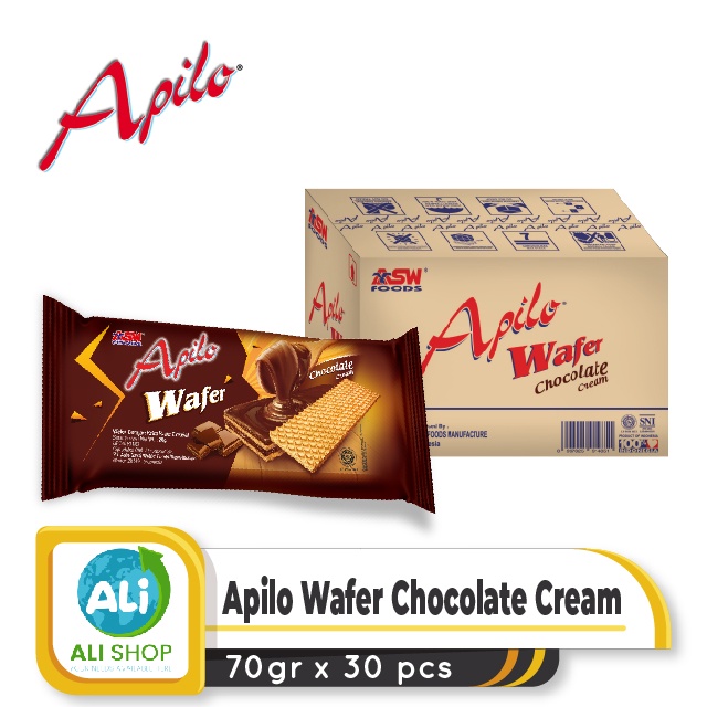 Jual Apilo Wafer Chocolate Cream 70gr Karton / dus | Shopee Indonesia
