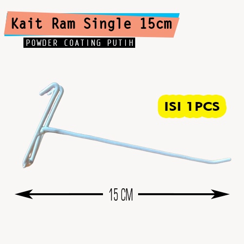 Jual Kaitan Ram Putih Aksesoris Cm Stik Ram Single Ram Kawat Tebal Cantolan Hook Kemasan Isi