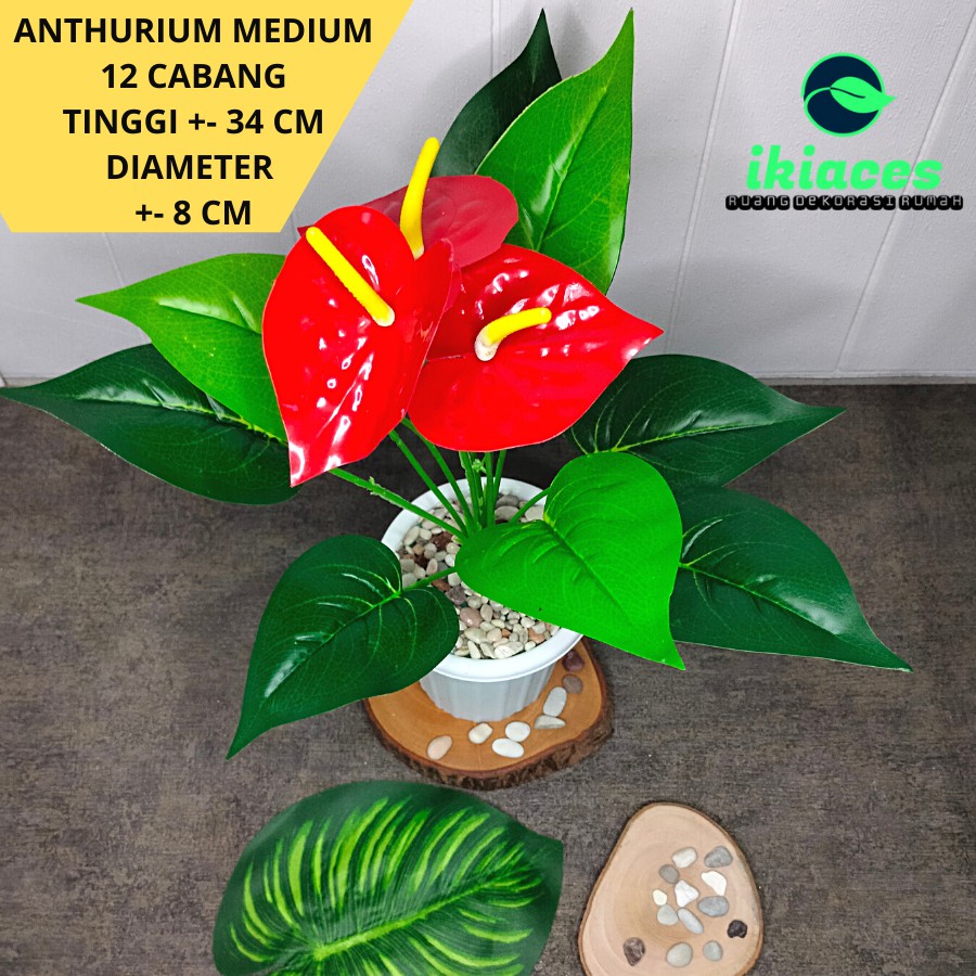 Jual BUNGA ANTHURIUM ARTIFICIAL TANAMAN HIAS ARTIFISIAL BUNGA PALSU ...